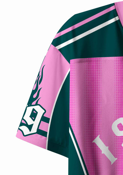 Pink Green Gay Thoughts Pride Y2K Crop Sport Jersey Shirts Cherrykitten