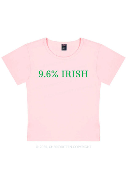 Nine Point Six Percent Irish St Patricks Y2K Baby Tee Cherrykitten