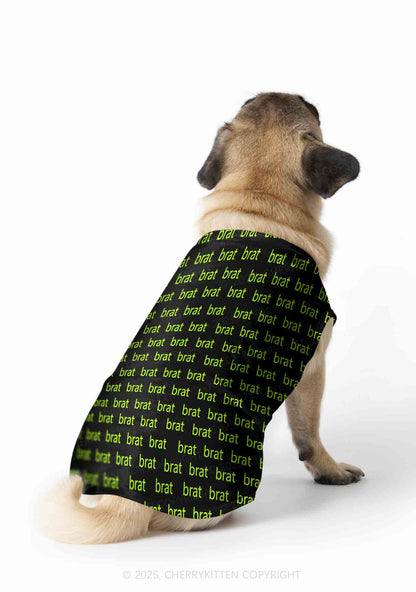 Green Brat Y2K Pet Tank Top Cherrykitten