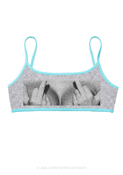 Middle Finger Bxxbs Y2K Super Crop Cami Cherrykitten