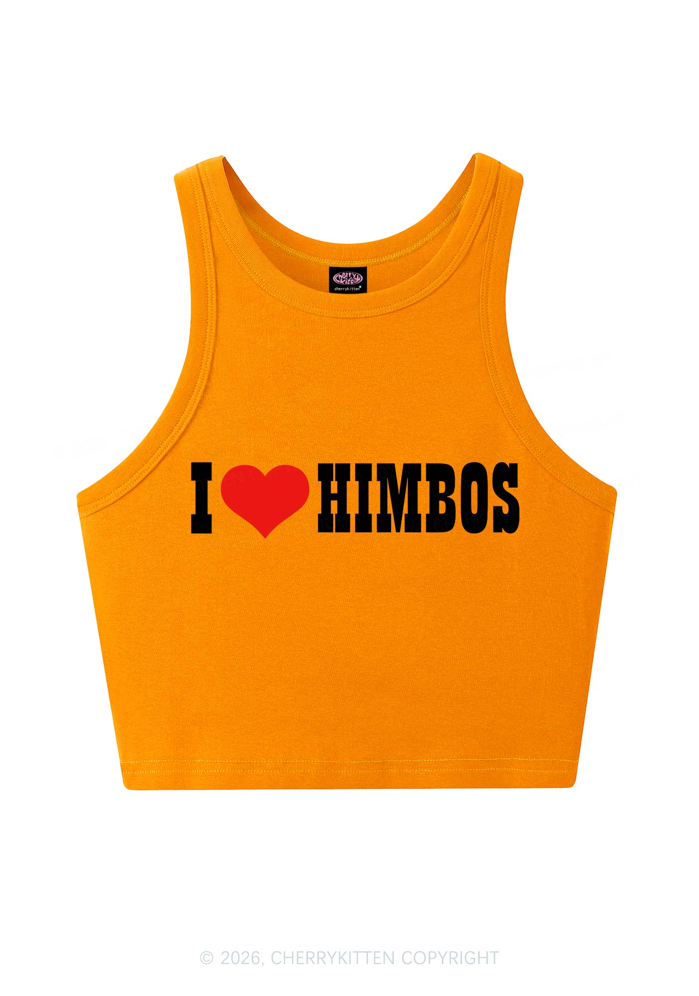I Love Himbos Y2K Crop Tank Top Cherrykitten