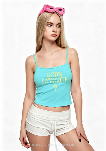Gods Favorite Cross Y2K Spaghetti Strap Cami Cherrykitten