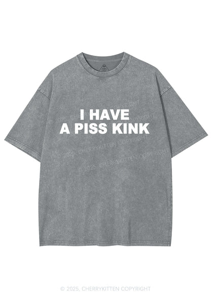 Piss Kink Y2K Shirts Washed Tee Cherrykitten