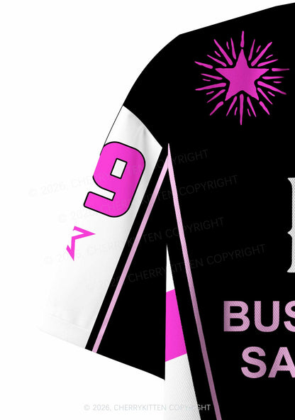 Black BDSM Y2K Crop Sport Jersey Shirts Cherrykitten
