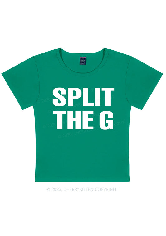 Split The G St Patricks Y2K Baby Tee Cherrykitten