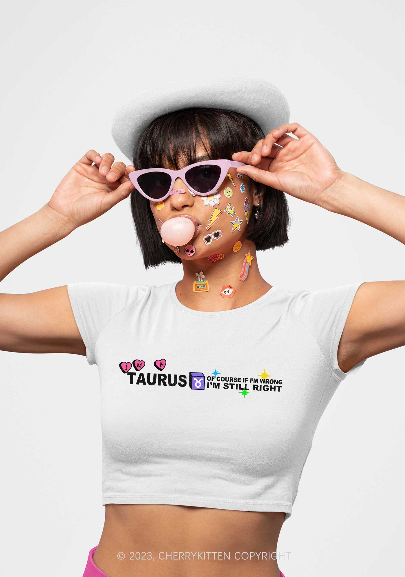 I'm A Taurus Y2K Baby Tee Cherrykitten