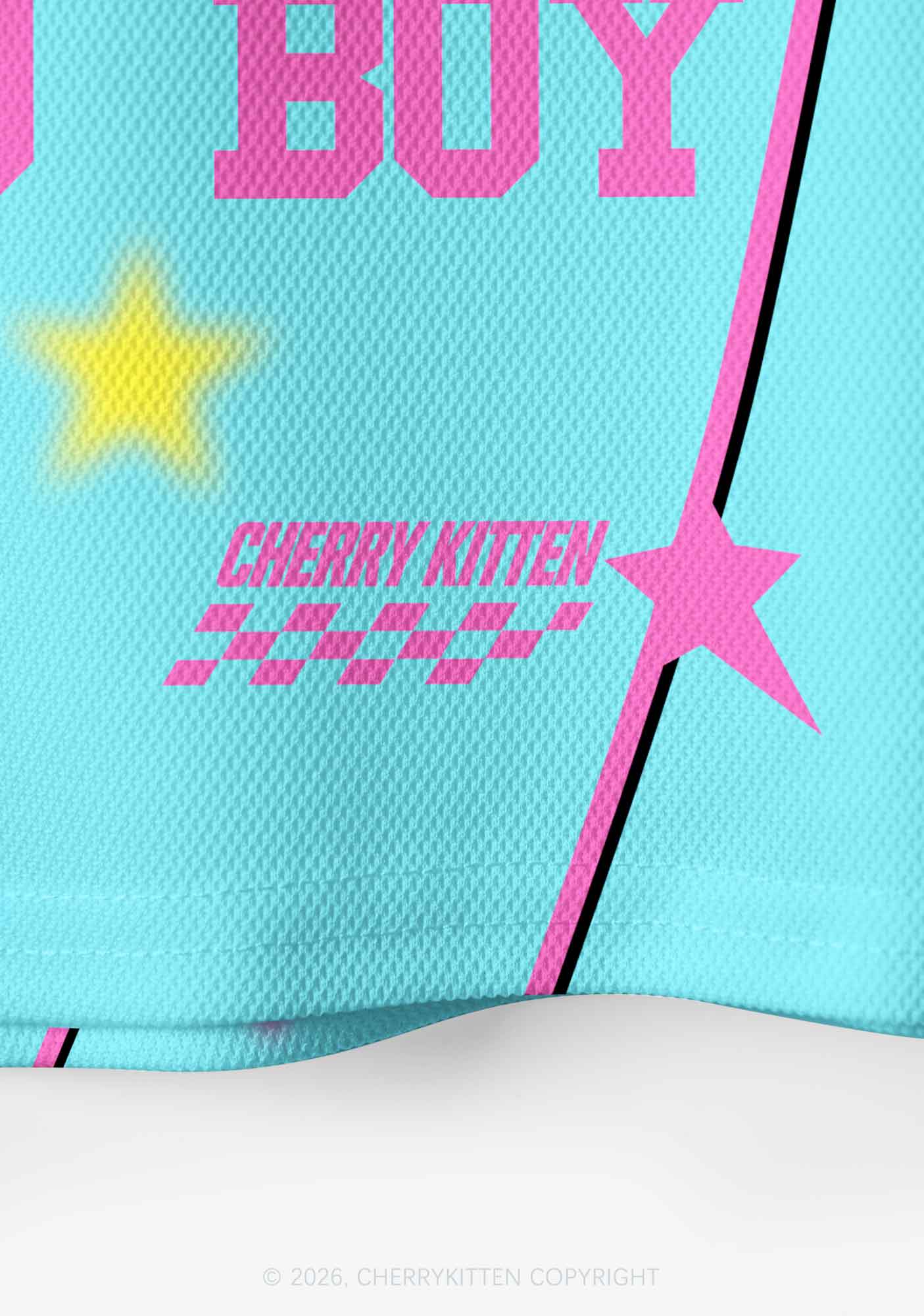 Made Your Dad A Good Boy Y2K Crop Sport Jersey Shirts Cherrykitten