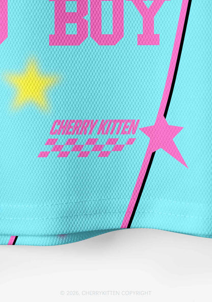 Made Your Dad A Good Boy Y2K Crop Sport Jersey Shirts Cherrykitten