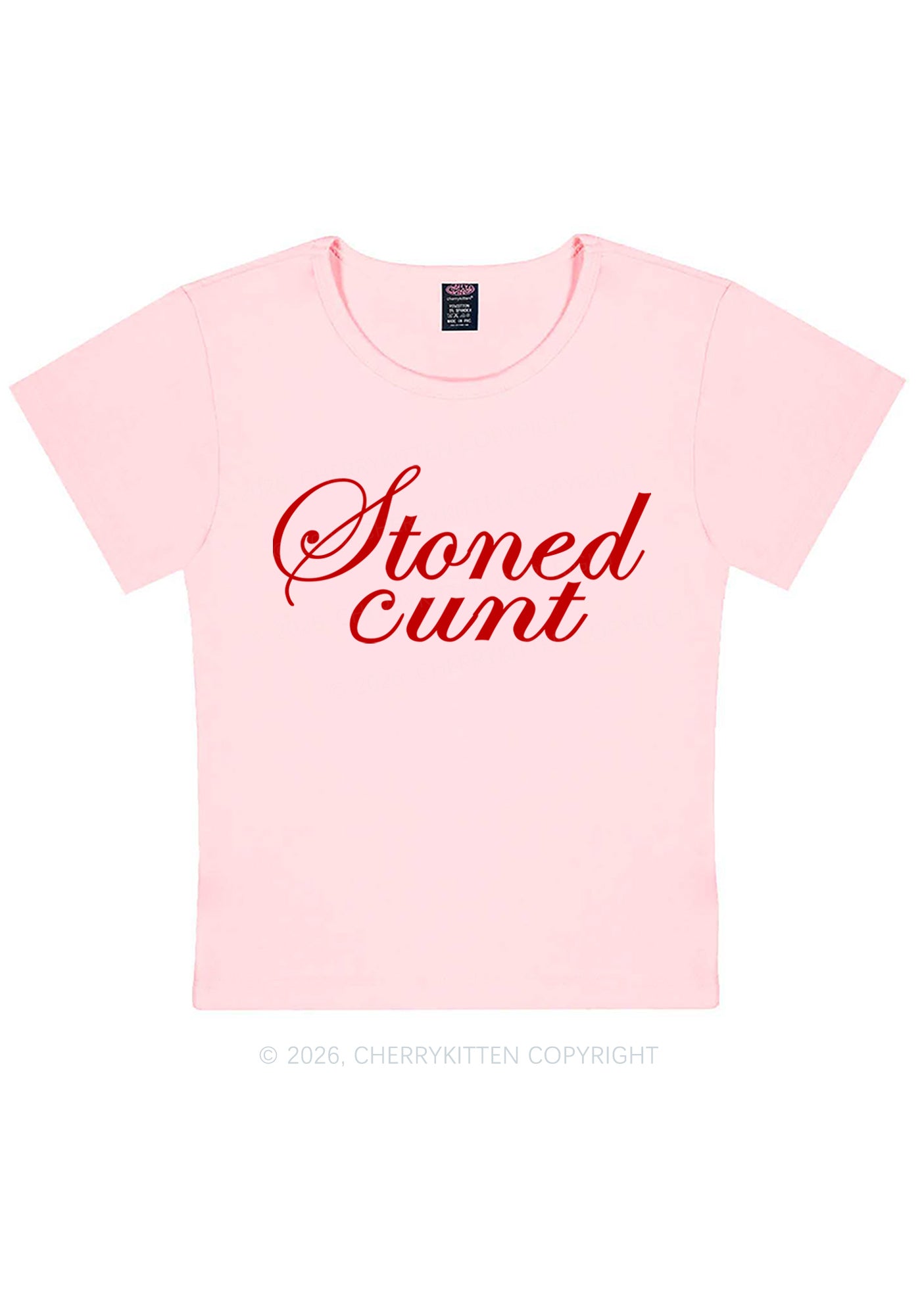 Stoned Cxxt Y2K Baby Tee Cherrykitten