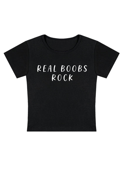 Curvy Real Bxxbs Rock Baby Tee