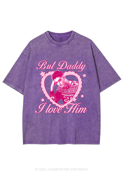 Custom Daddy I love Him Y2K Shirts Washed Tee Cherrykitten