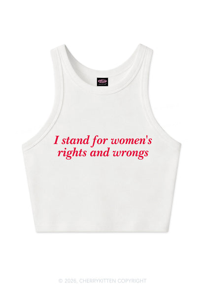 I Stand For Womens Rights Pride Y2K Crop Tank Top Cherrykitten