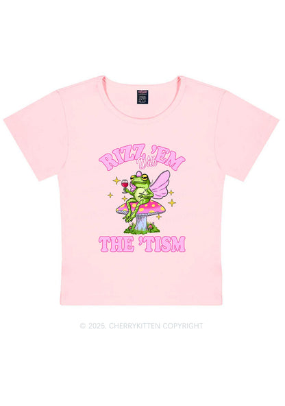 Fairy Frog Rizz Tism Y2K Baby Tee Cherrykitten