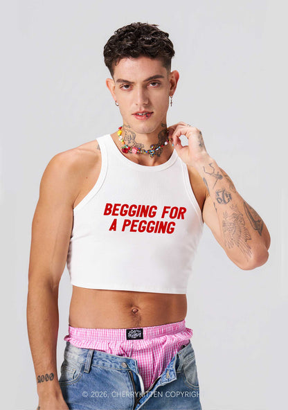 Begging For A Pegging Y2K Crop Tank Top Cherrykitten