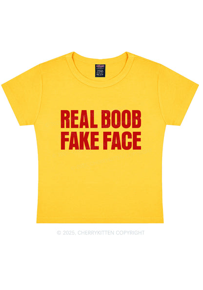 Fake Face Real Bxxb Y2K Baby Tee Cherrykitten