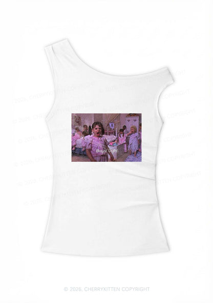 Boys Ugh Y2K Off Shoulder Tank Top Cherrykitten
