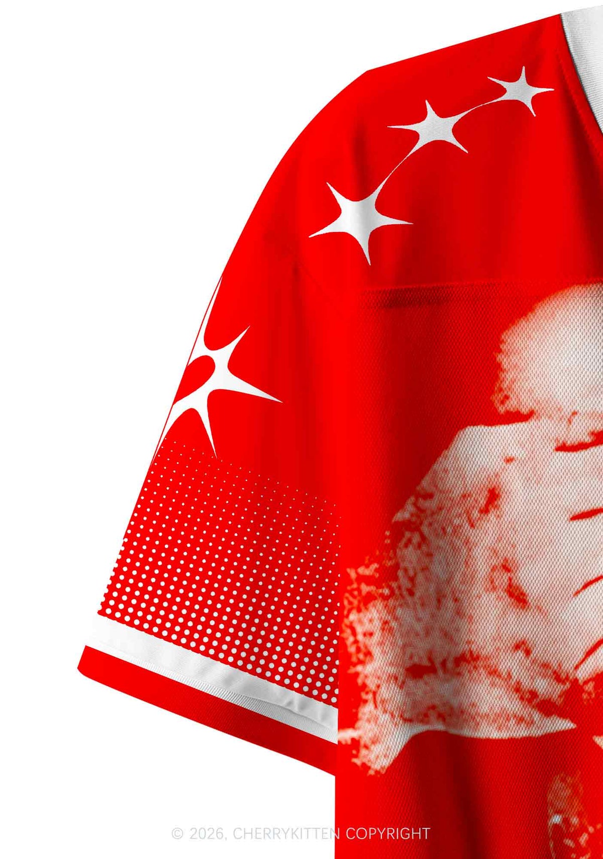 Red Touch Bxxbs Y2K Crop Sport Jersey Shirts Cherrykitten