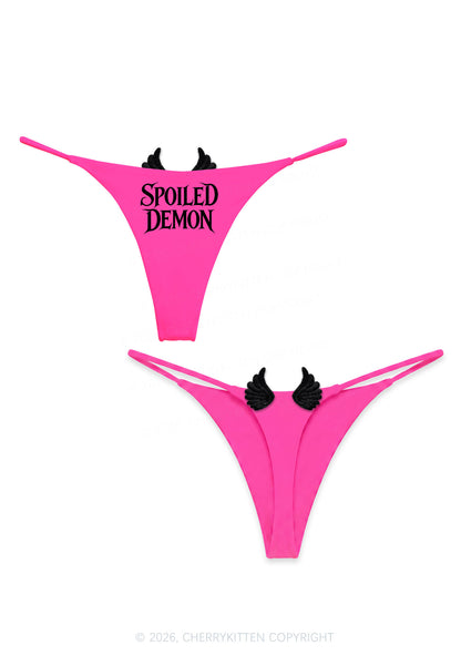 Halloween Spoiled Demon Y2K Goth Angel Wings Bikini String Thong Cherrykitten