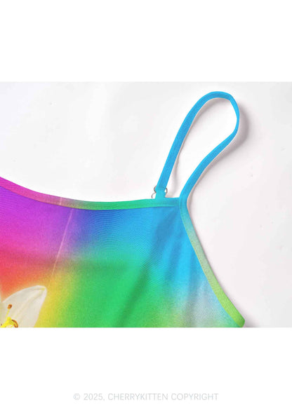 Lily in Rainbow Pride Y2K Mesh Cami Tank Cherrykitten