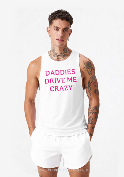 Daddies Drive Me Crazy Y2K Men Racerback Tank Top Cherrykitten