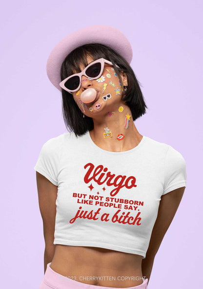 Virgo Just A Bixxh Y2K Baby Tee Cherrykitten
