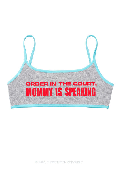 Mommy Is Speaking Y2K Super Crop Cami Cherrykitten