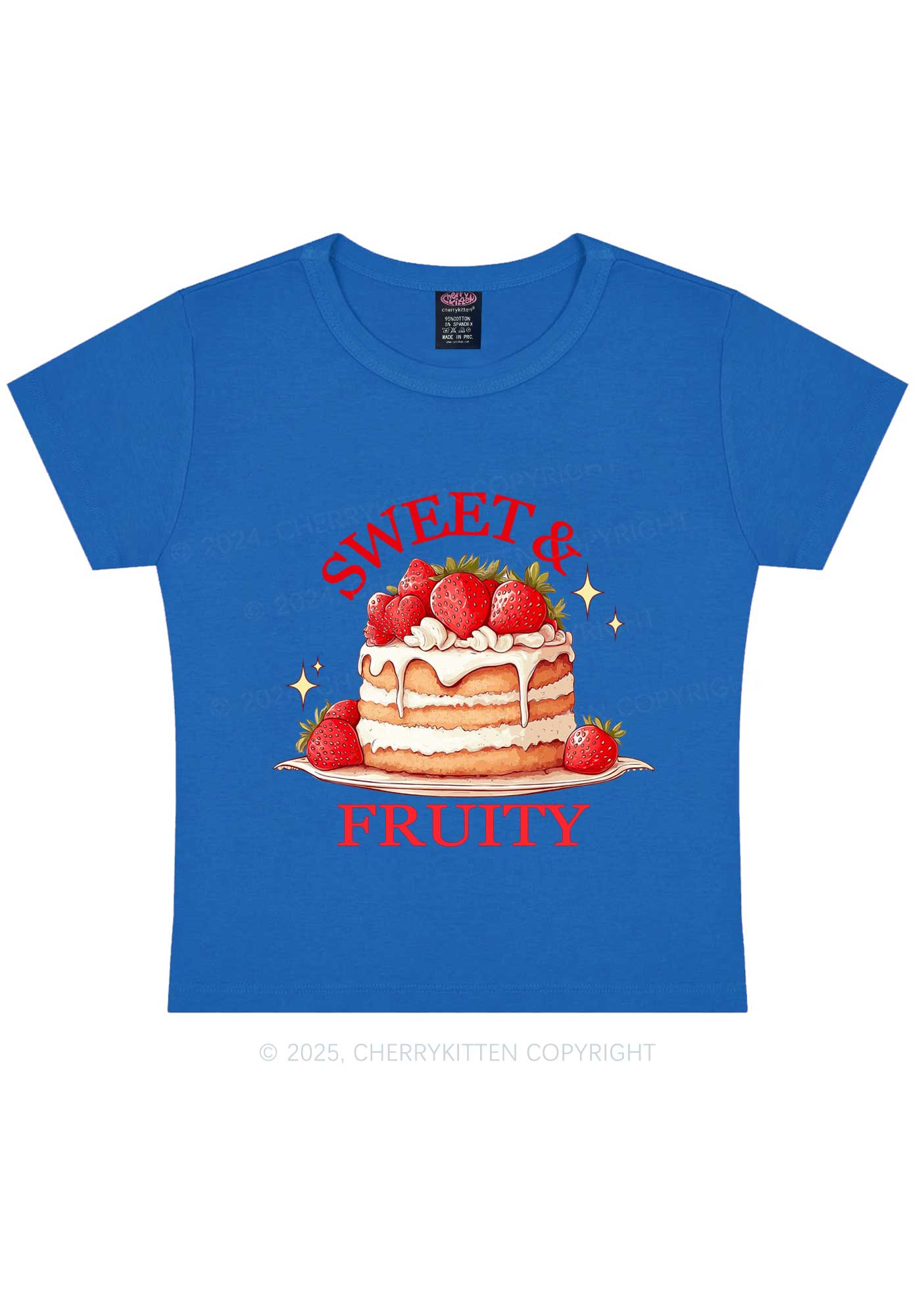 Sweet And Fruity Cake Y2K Baby Tee Cherrykitten