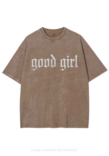 Glitter Good Girl Y2K Shirts Washed Tee Cherrykitten