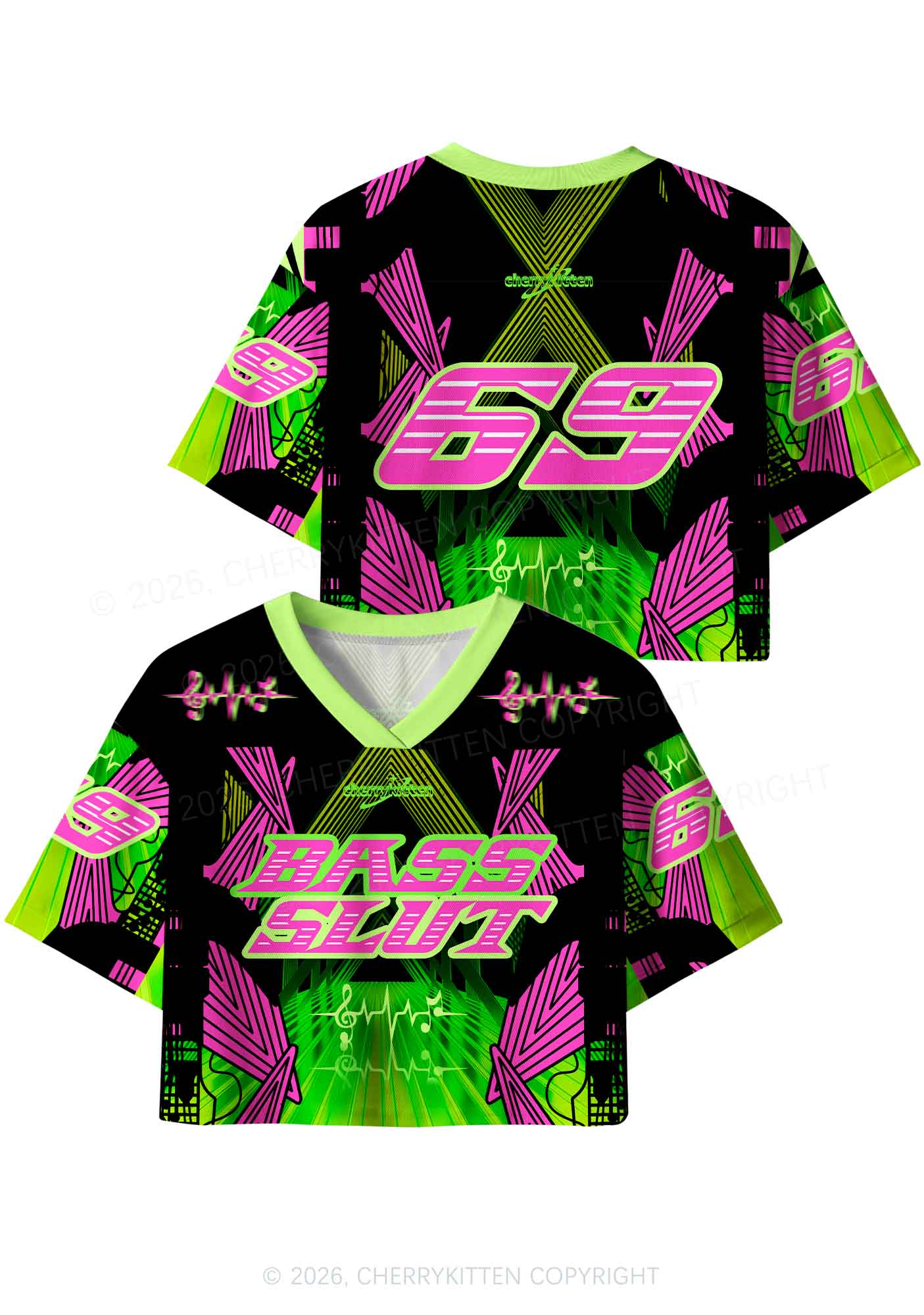 Bass Slxt Y2K Crop Sport Jersey Shirts Cherrykitten