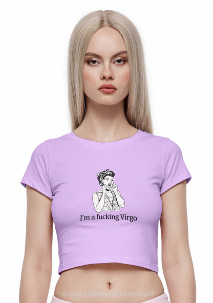 I'm Custom Zodiac Y2K Baby Tee Cherrykitten