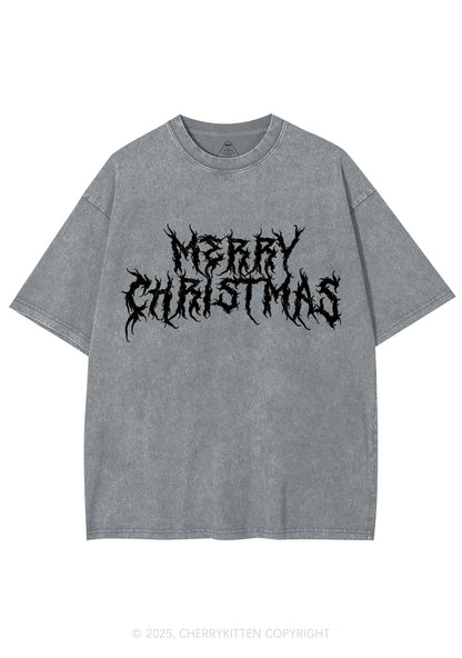Merry Christmas Y2K Shirts Washed Tee Cherrykitten