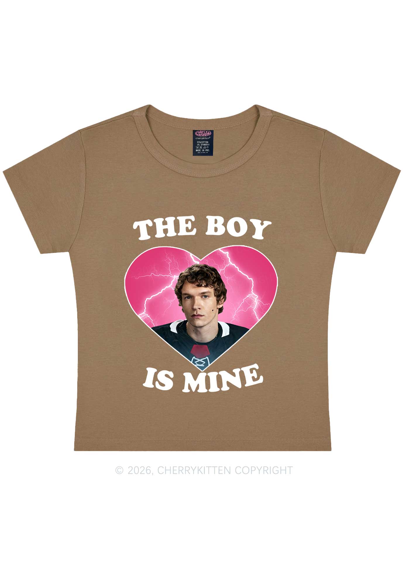 The Boy Is Mine CS Y2K Baby Tee Cherrykitten