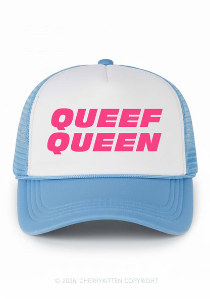 Queef Queen Y2K Colorblock Trucker Hat Cherrykitten