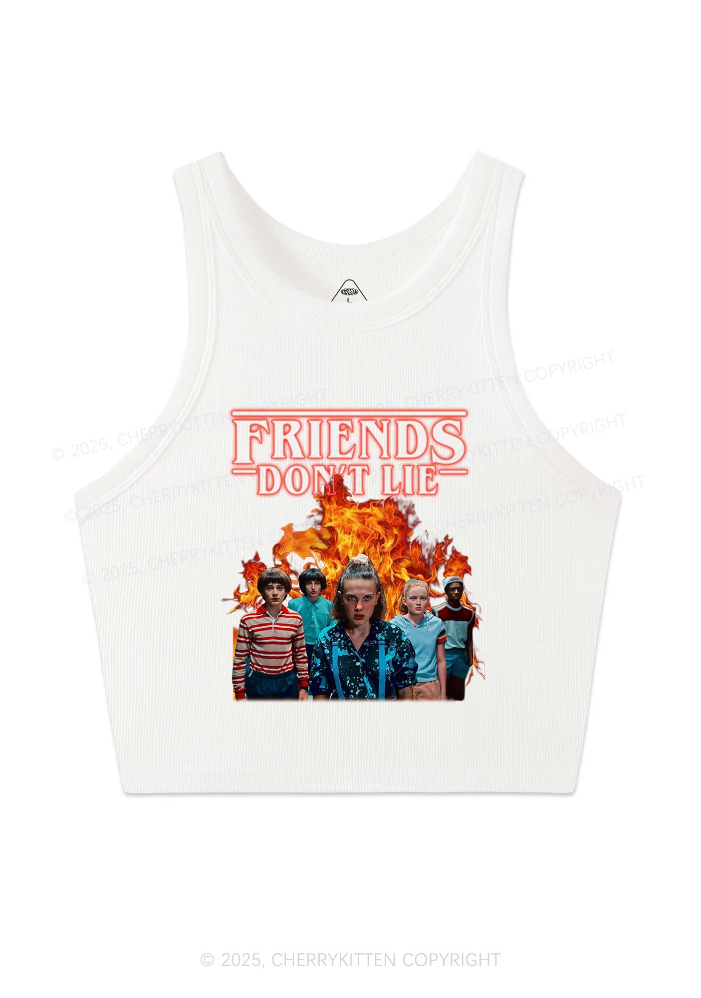 Real Friends Y2K Crop Tank Top Cherrykitten
