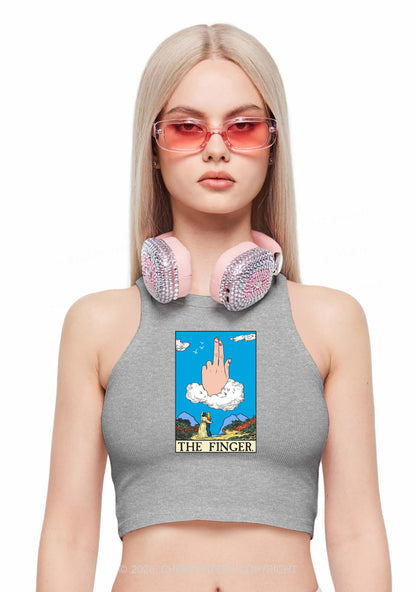 The Lesbians Finger Pride Y2K Crop Tank Top Cherrykitten