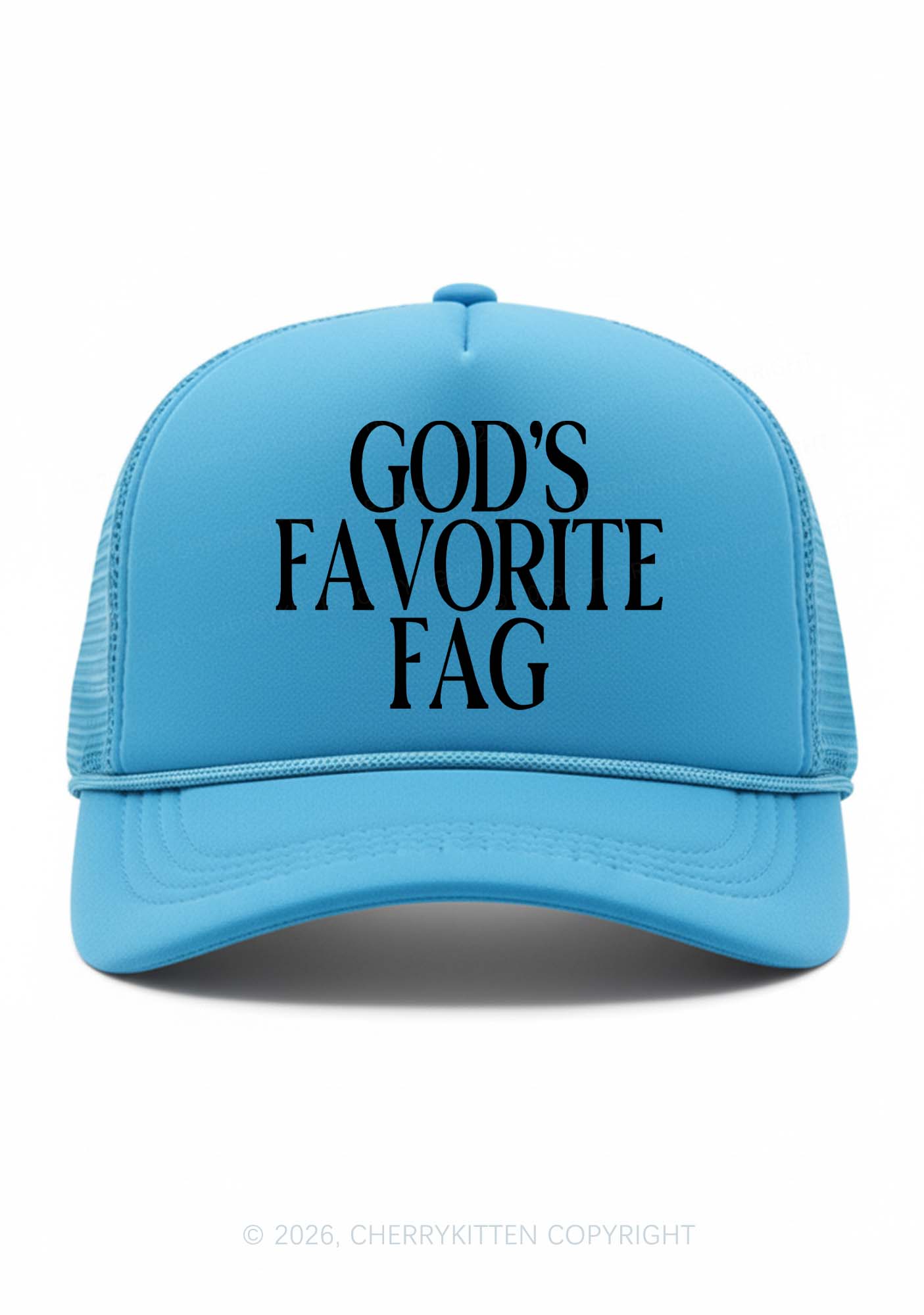 Gods Favorite Fag Pride Y2K Trucker Hat Cherrykitten