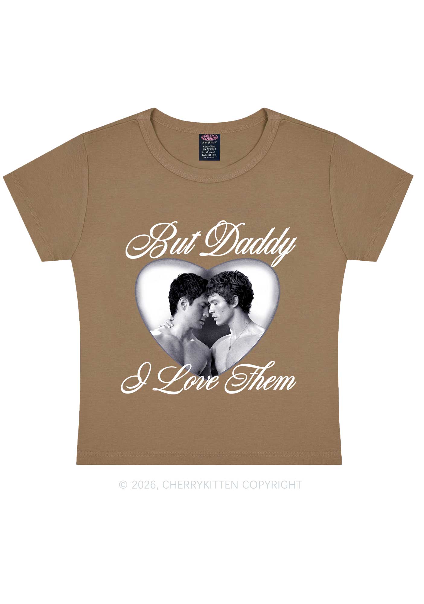 Retro But Daddy I Love Them HR Y2K Baby Tee Cherrykitten