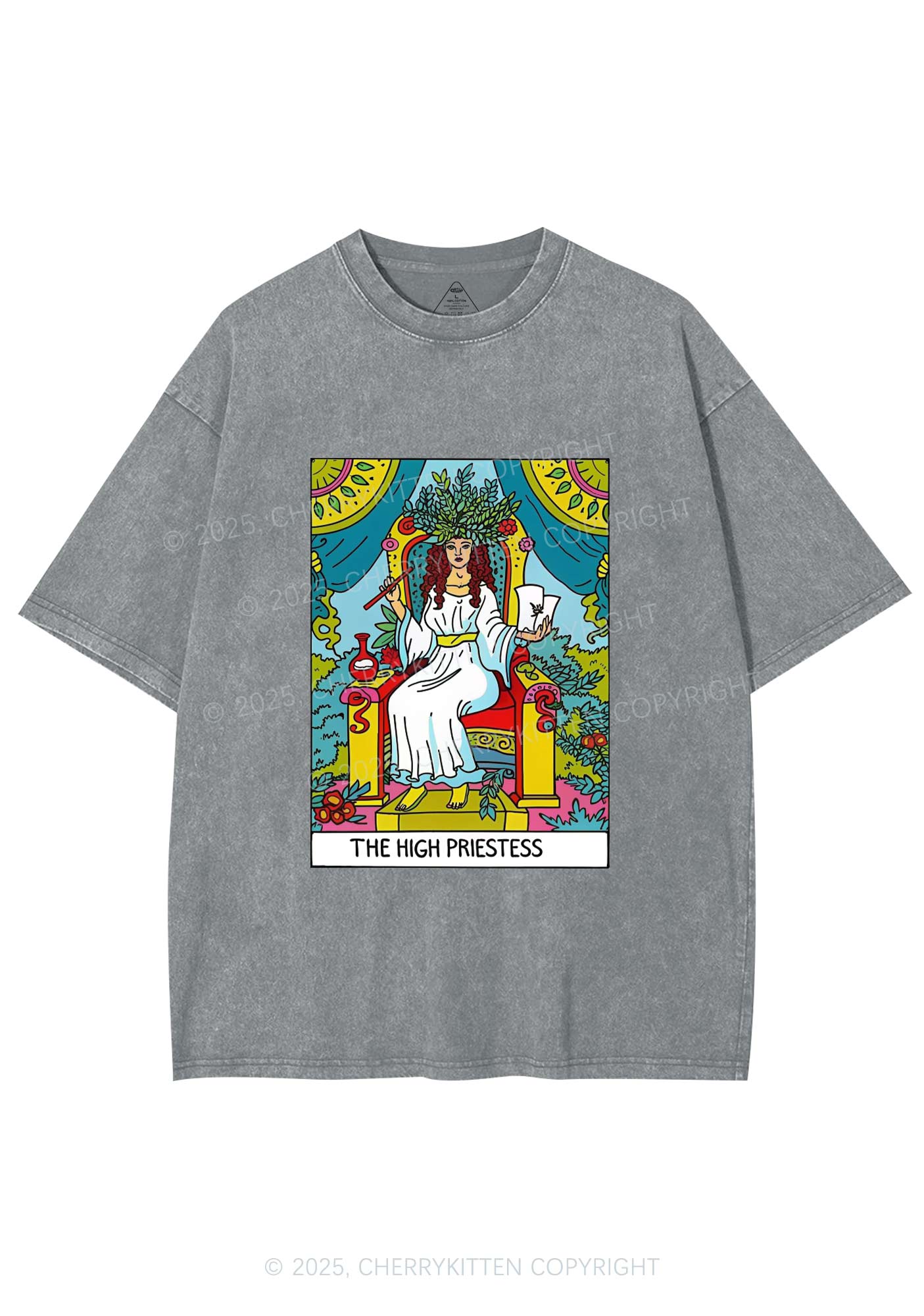 The High Priestess Y2K Washed Tee Cherrykitten