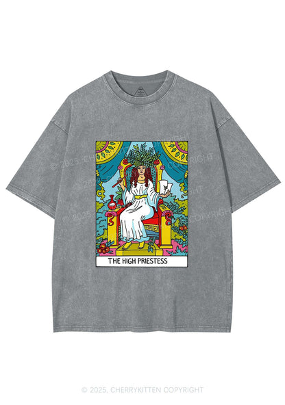 The High Priestess Y2K Washed Tee Cherrykitten