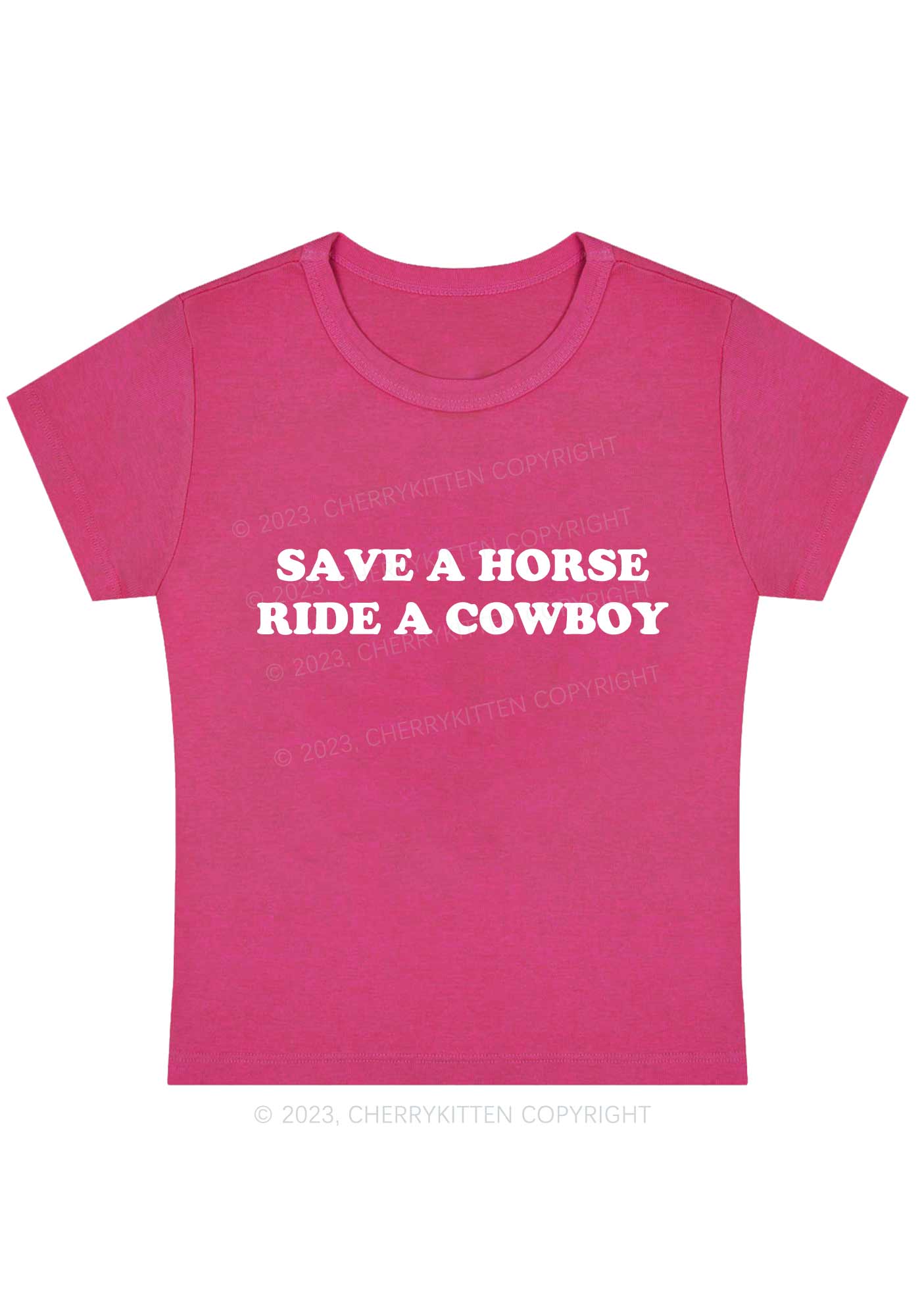 Save A Horse Y2K Baby Tee Cherrykitten