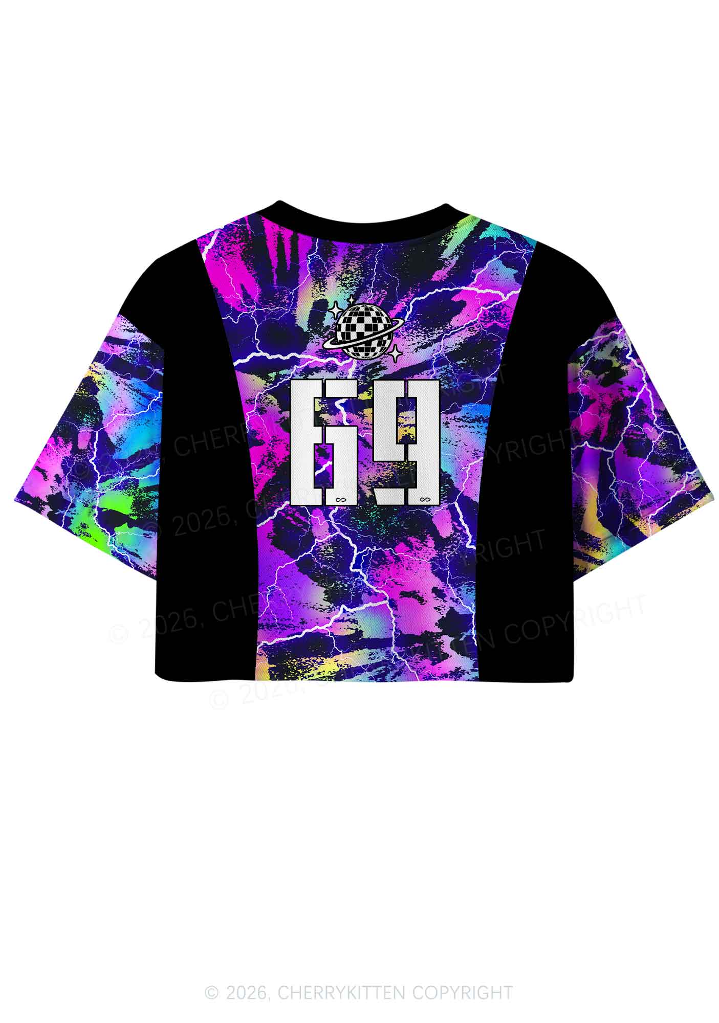 Dibs On The DJ Lightning Y2K Crop Sport Jersey Shirts Cherrykitten