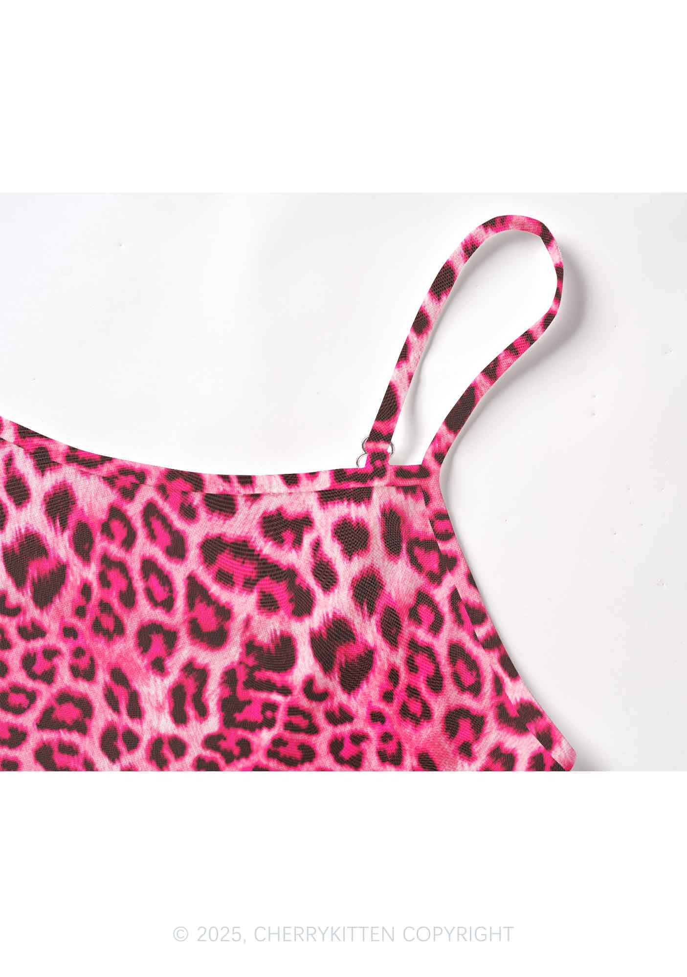 Pink Leopard Y2K Mesh Cami Tank Cherrykitten