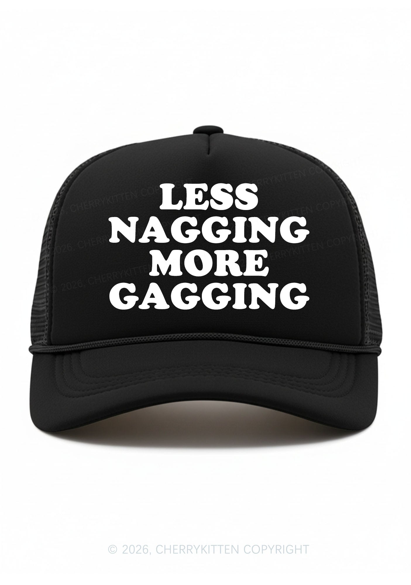 Less Nagging More Gagging Y2K Trucker Hat Cherrykitten