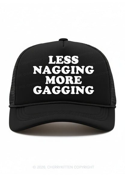 Less Nagging More Gagging Y2K Trucker Hat Cherrykitten