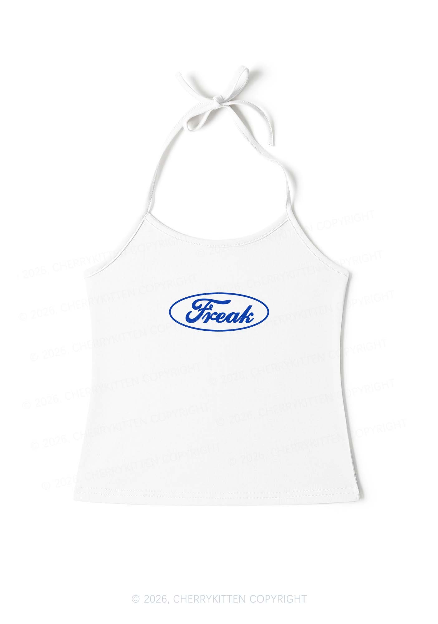 Oval Freak Y2K Halter Neck Cami Cherrykitten