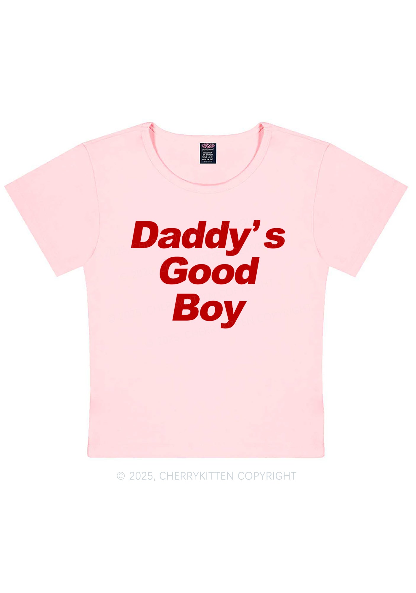 Daddys Good Boy Y2K Baby Tee Cherrykitten