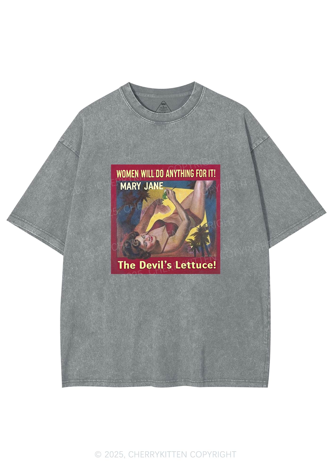 Women Will Do Anything Y2K Washed Tee Cherrykitten
