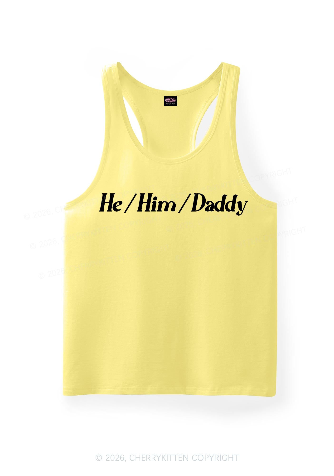He Him Daddy Pride Y2K Men Racerback Tank Top Cherrykitten