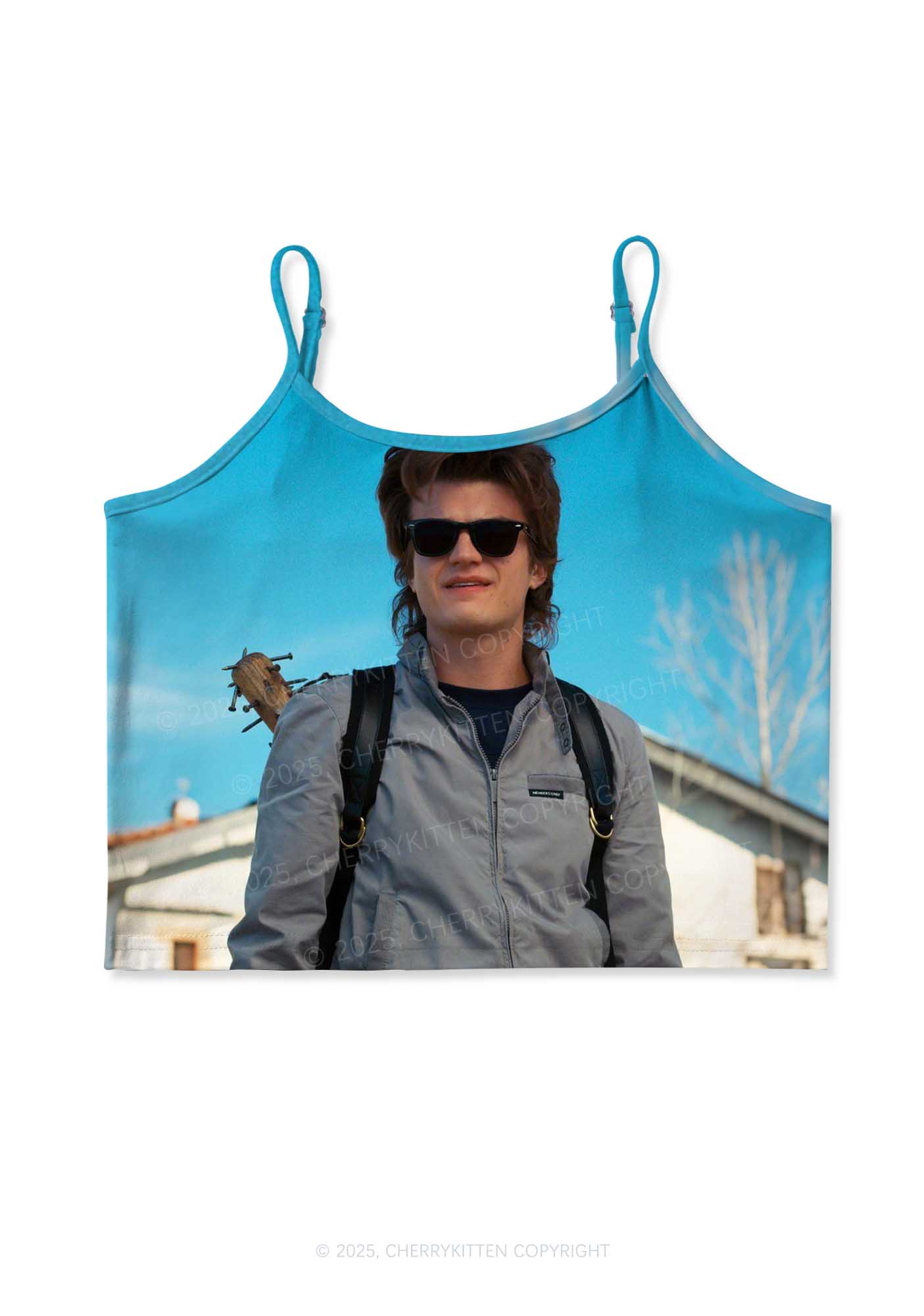 Jacket Daddy SH Y2K Print Cami Crop Top Cherrykitten