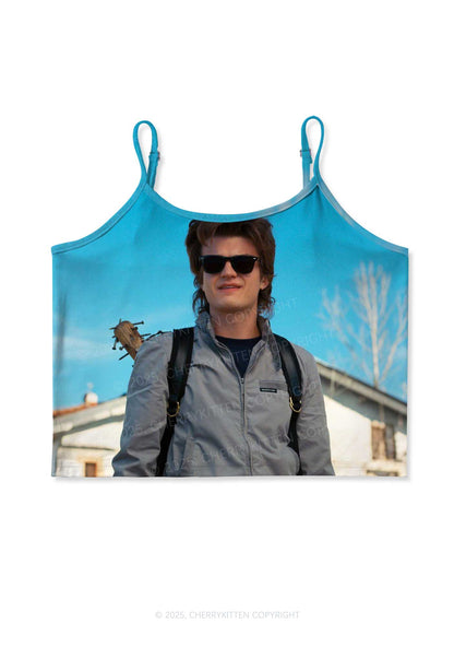 Jacket Daddy SH Y2K Print Cami Crop Top Cherrykitten